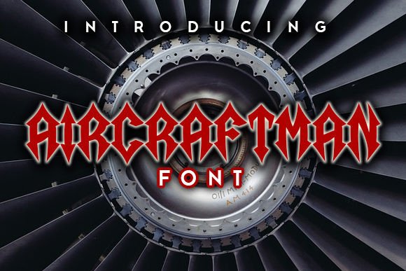 Aircraftman: An Edgy Blackletter Font for Bold Branding