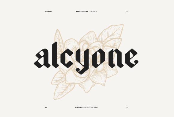 Alcyone: A Bold Blackletter Typeface for Modern Branding