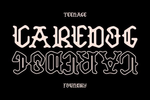 Caredog: A Bold Blackletter Font for Makers
