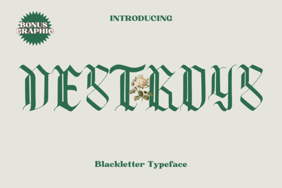 Destroys: A Bold Blackletter Font for Strong Brand Identity