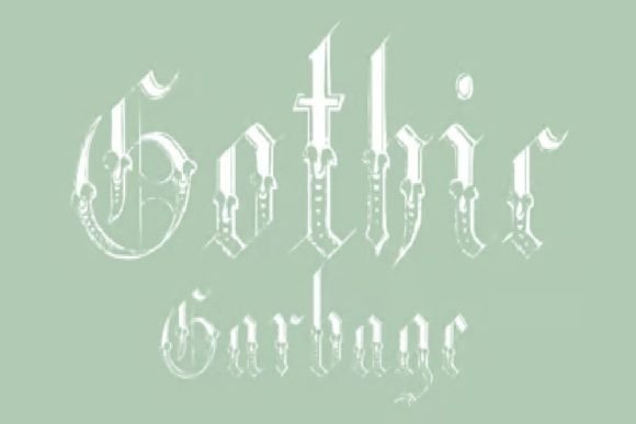 Gothic Garbage Font: A Grunge Blackletter for Crafters