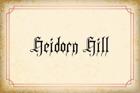 Heidorn Hill Font Review: A Bold Blackletter for Web Design