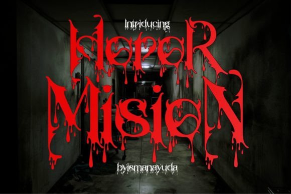 Horor Mision Font: A Spooky Blackletter for Halloween Campaigns
