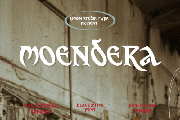 Moendera: A Bold Blackletter Font for Web Headers