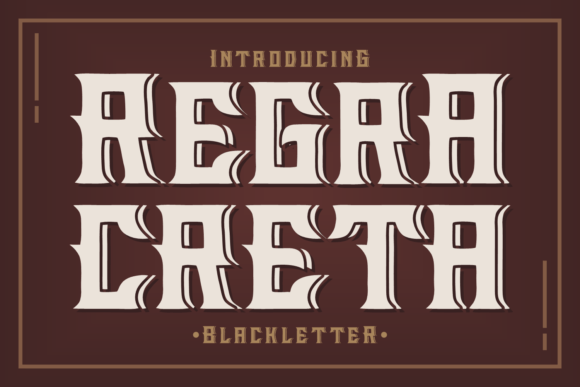 Regra Creta: A Bold Blackletter Font for Modern Branding