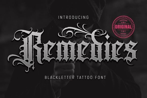 Remedies Font: Bold Blackletter for Handmade Brands