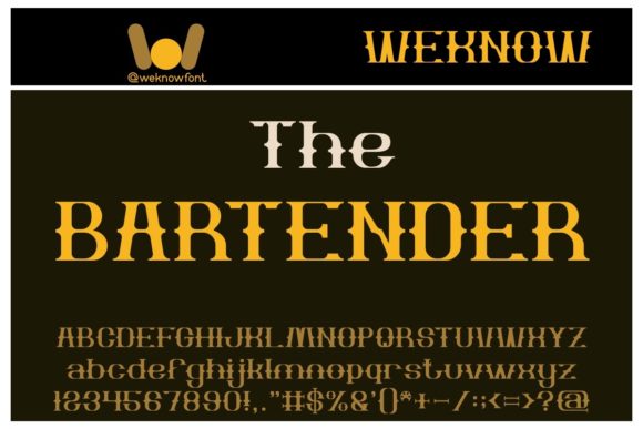 The Bartender Font: A Bold Blackletter for Campaign Headlines